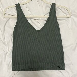 Green Ribbed Tank